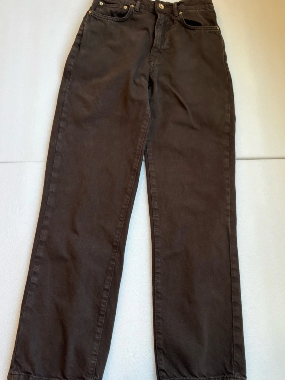 Zara Straight Leg Jeans in Dark Brown - Picture 11 of 13